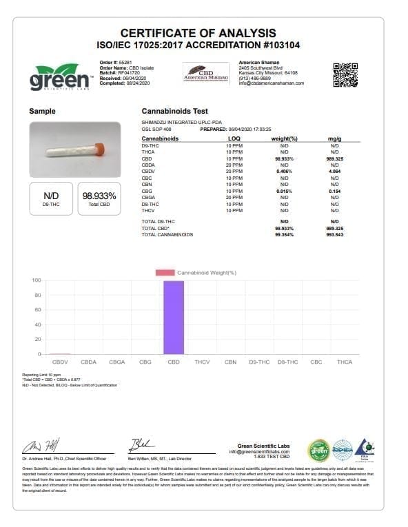 CBD American Shaman Isolate