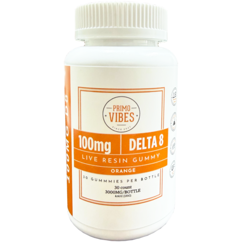 Primo Vibes 100mg Delta 8 Gummies - Orange