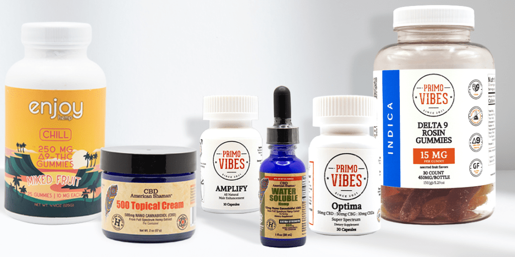 Primo Vibes, American Shaman, and Enjoy Products