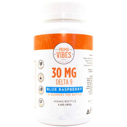30mg Delta 9 Gummies Blue Raspberry – Primo Vibes