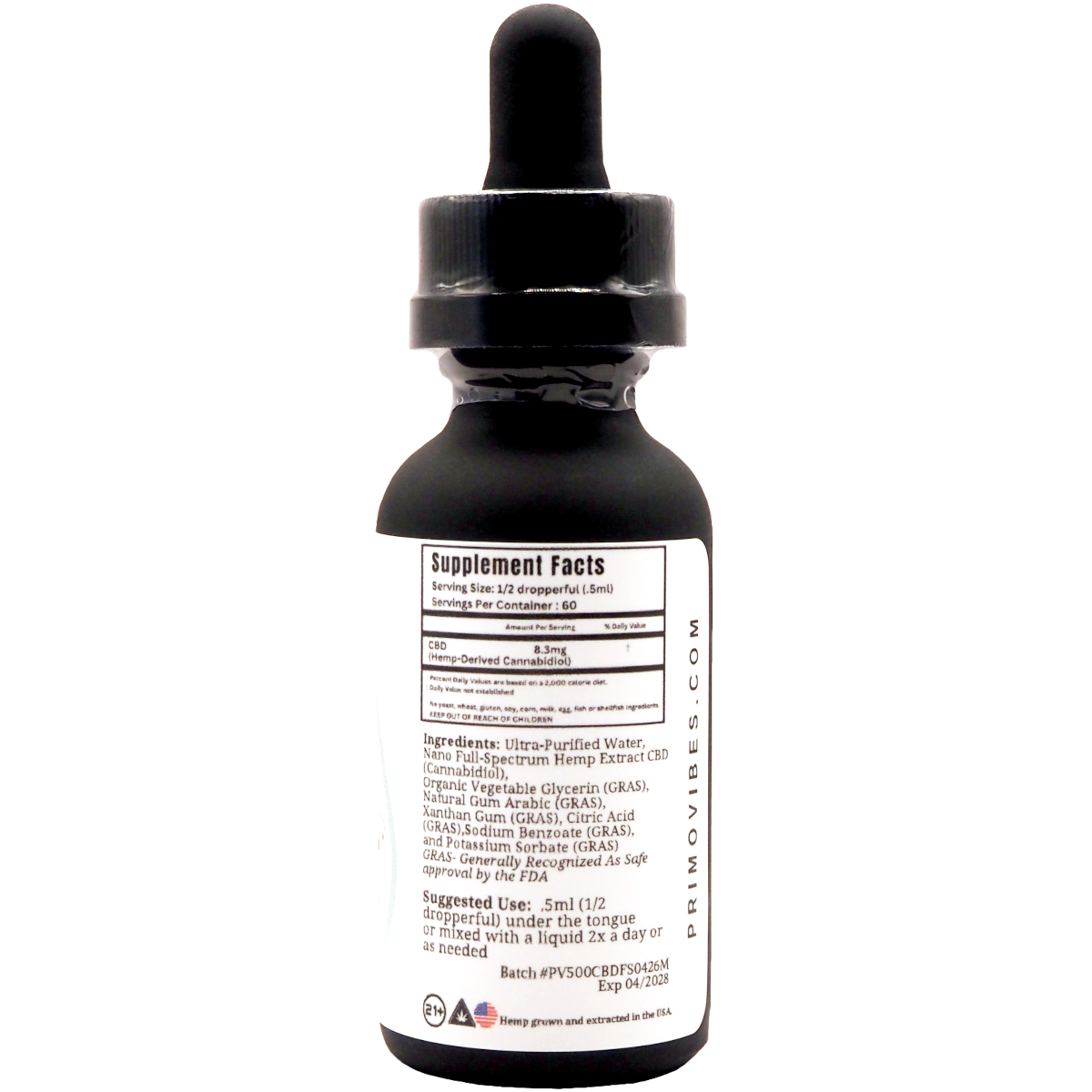 CBD 500mg Nano Water Soluble Tinctures – Primo Vibes - Image 2