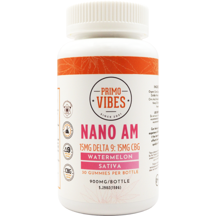 Nano AM Delta 9 + CBD Gummies - Primo Vibes