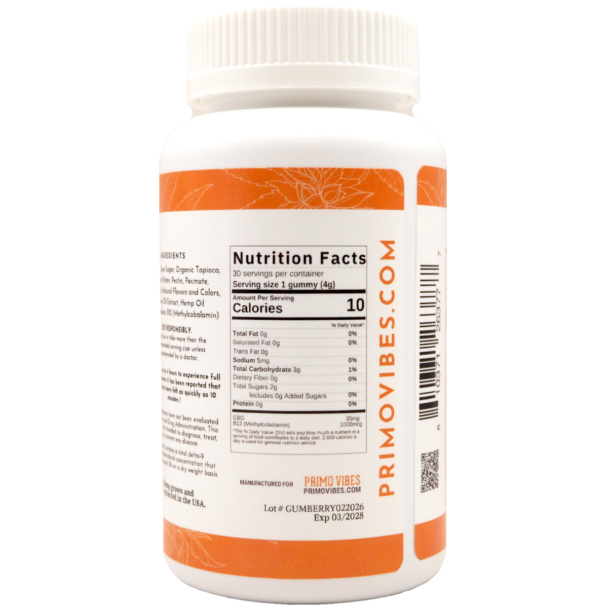 Nano CBG+B12 Gummies – Primo Vibes - Image 4