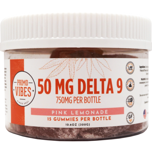 Delta 9 Gummies 50mg Pink Lemonade – Primo Vibes