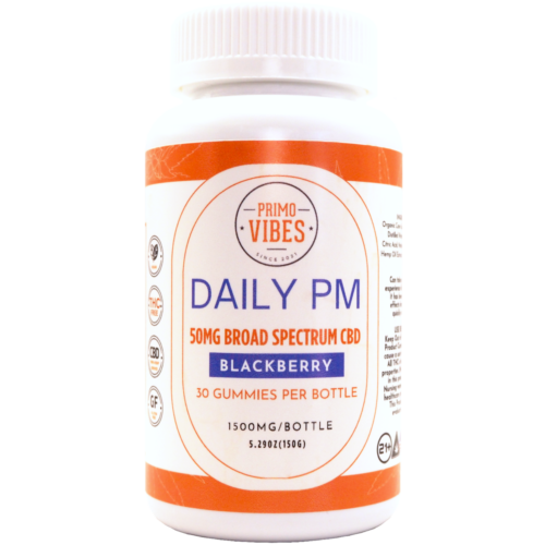 50mg CBD Broad Spectrum Daily PM Gummy - Primo Vibes